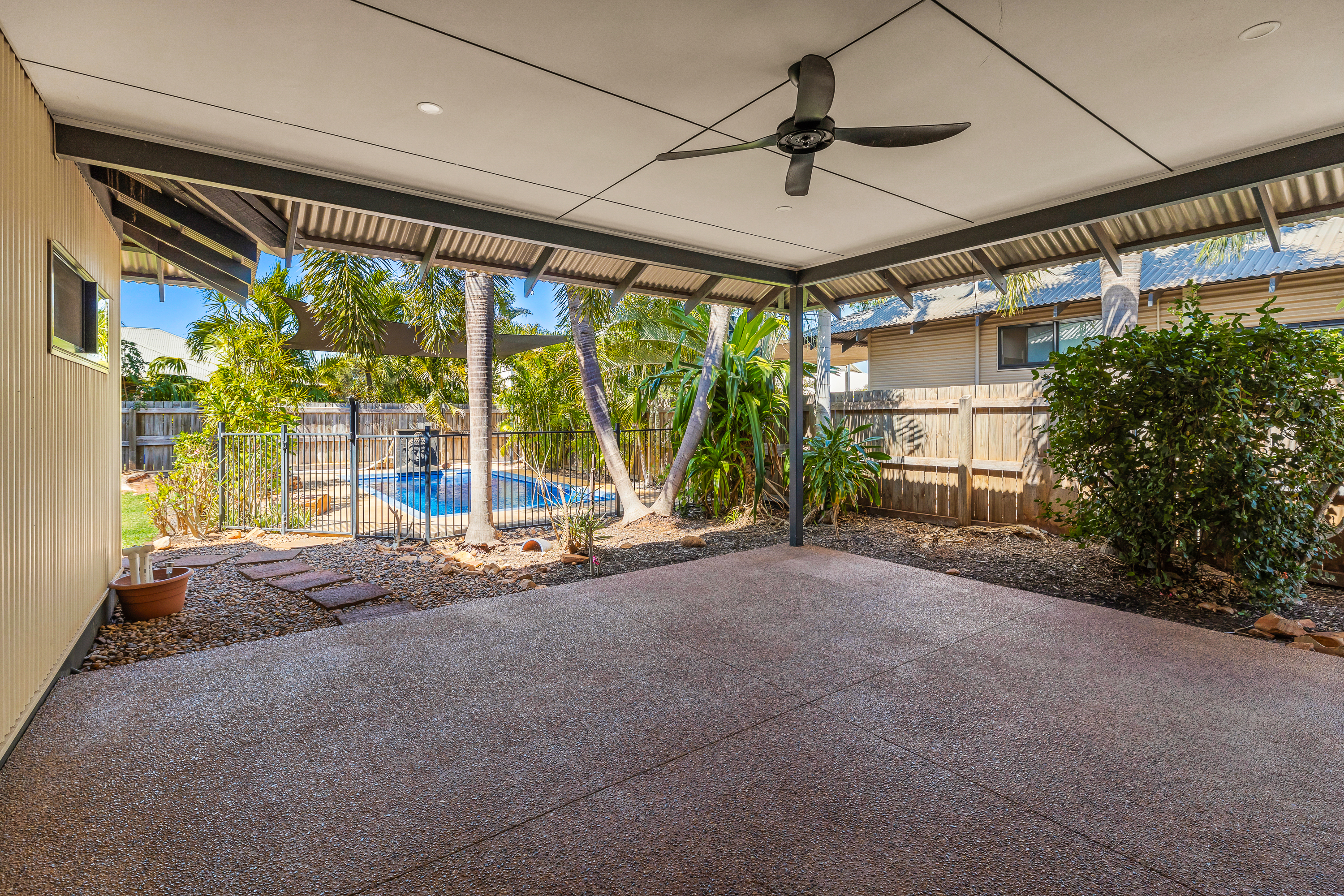Tropical Family Living with Pool