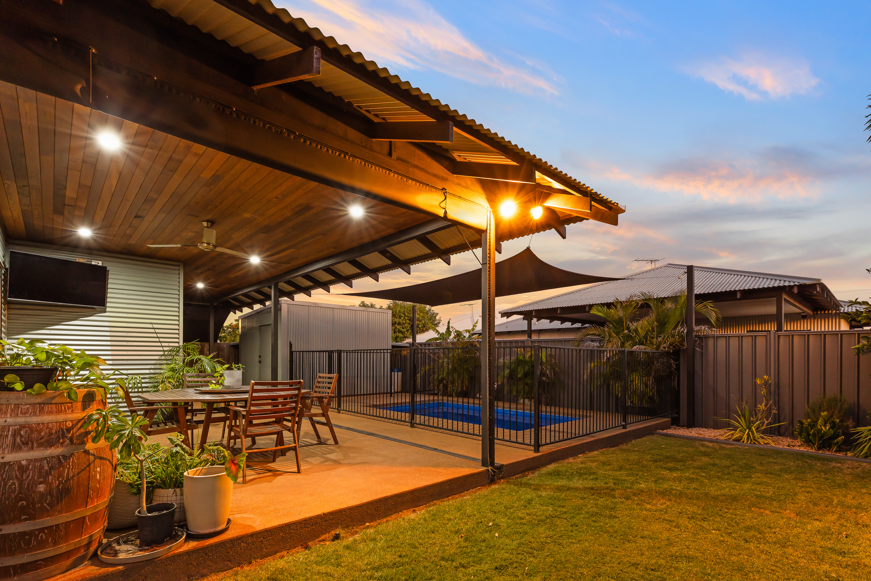 Modern Roebuck Estate Living with Pool & Shed