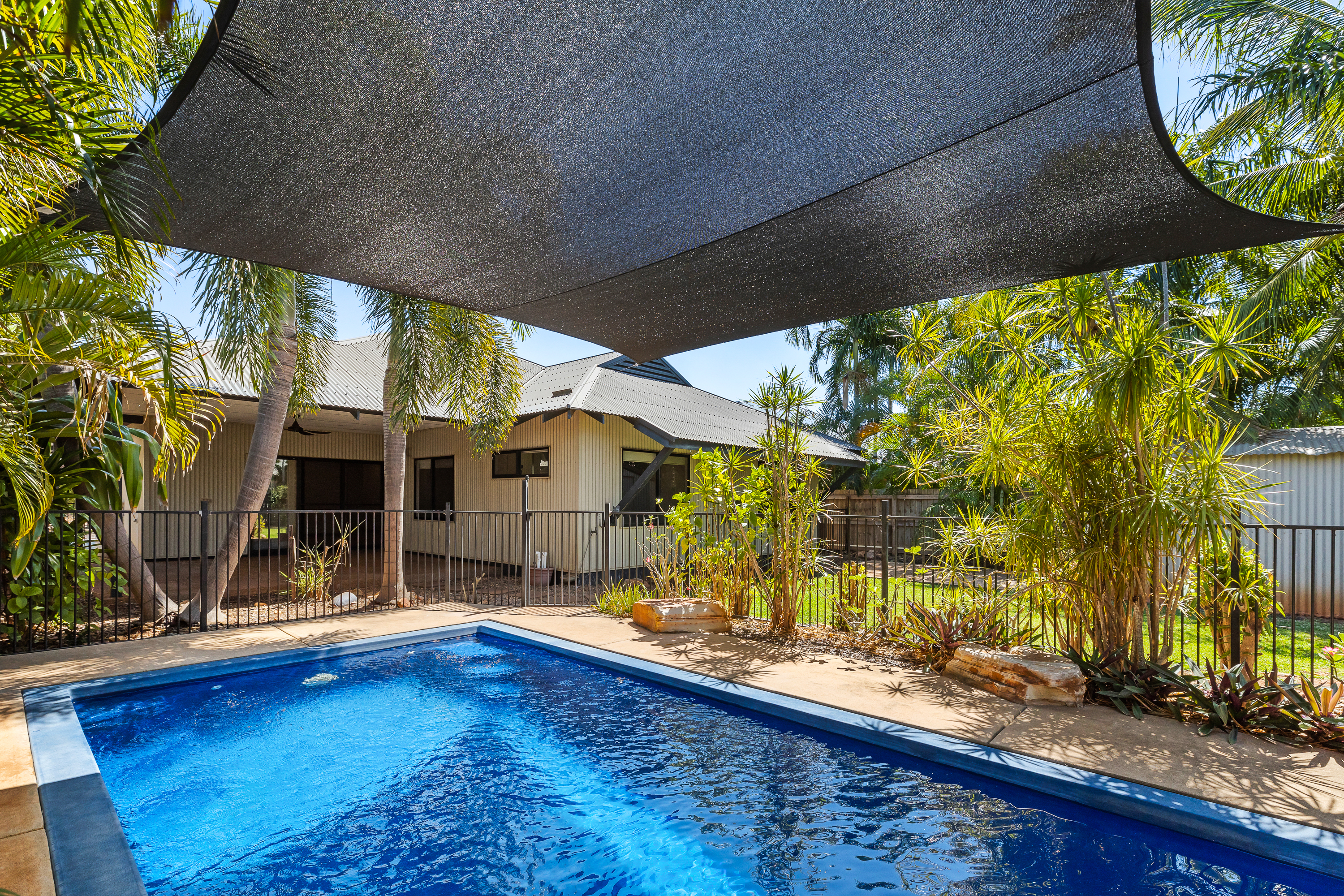 Tropical Family Living with Pool
