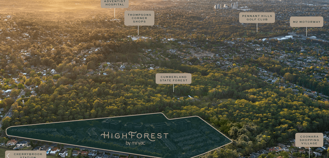 Highforest by Mirvac New Apartments at 55 Coonara Avenue, West Pennant Hills