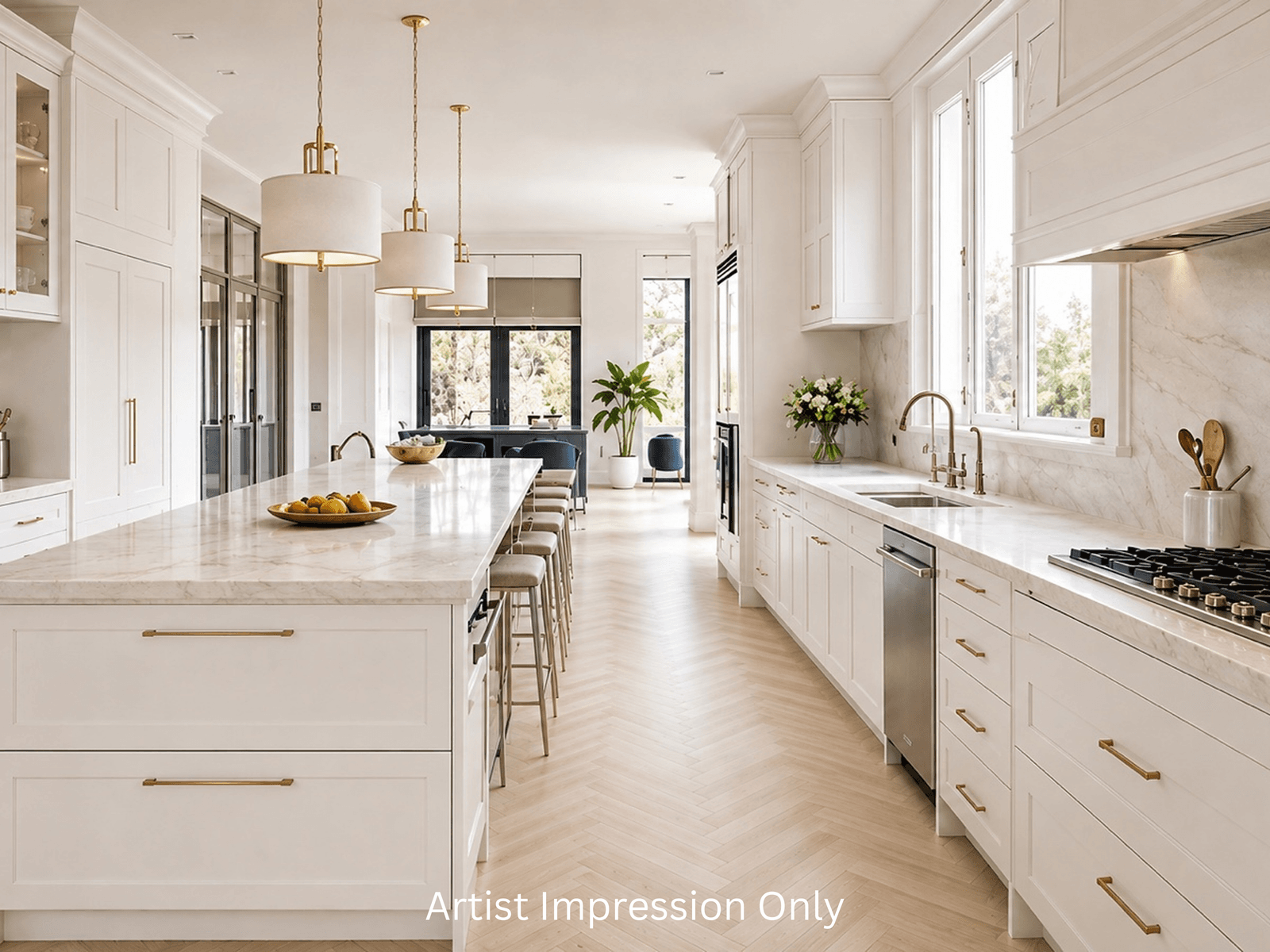 Artist impression of the kitchen