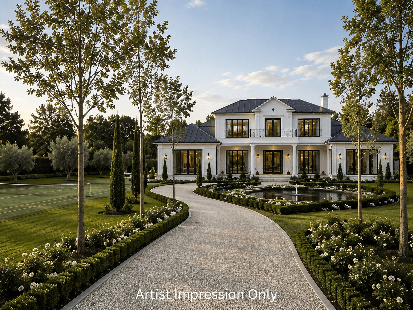 Artist impression of the approved residence and driveway