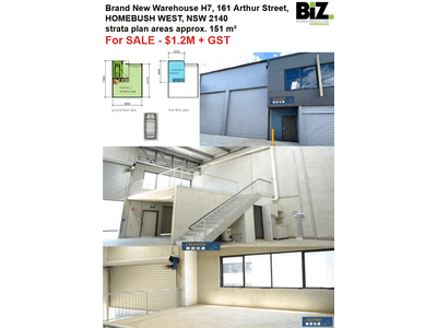 BIZ Warehouses/offices for Sale & Lease, 161 ARTHUR STREET, Homebush, NSW