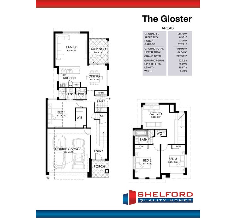 The Gloster Home Design House Plan By Shelford Quality Homes