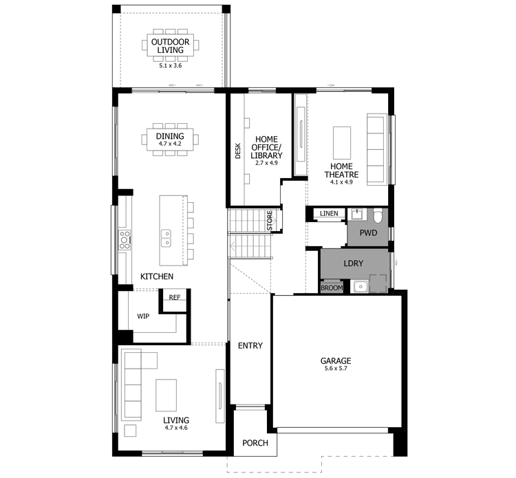 Trilogy 35 Tri Level Home Design And House Plan By Mojo Homes