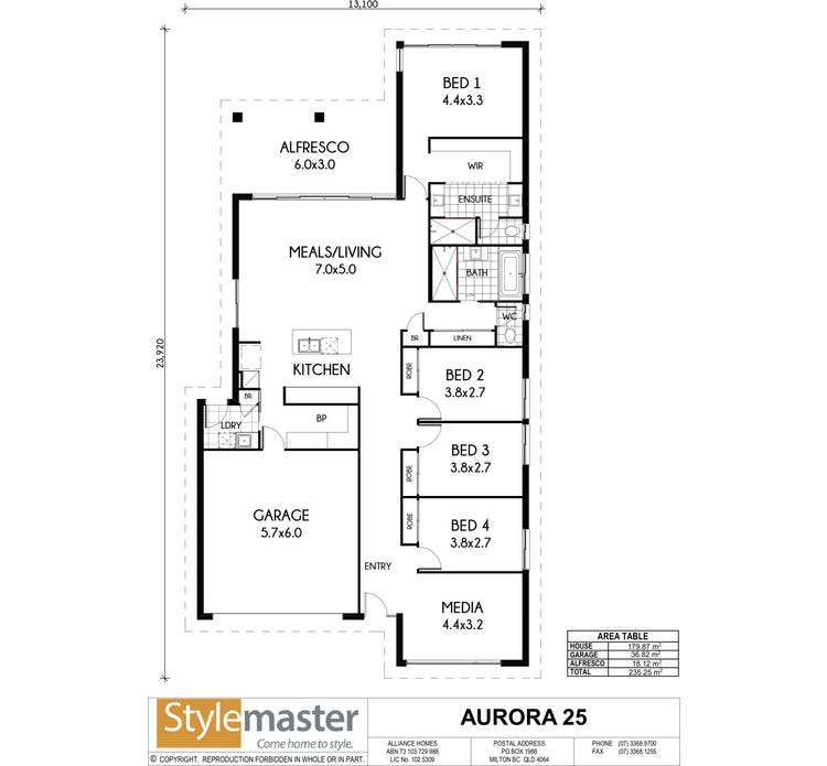 Aurora Home Design & House Plan by Stylemaster Homes