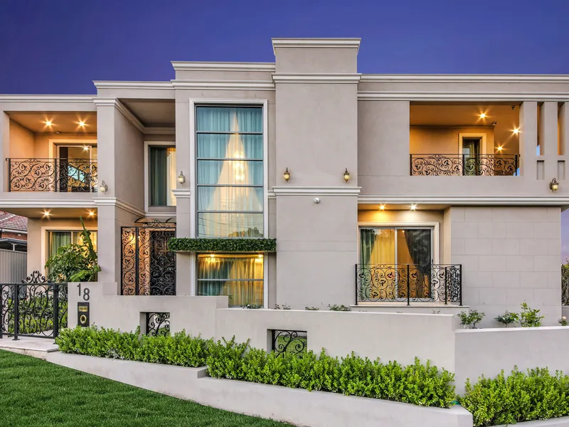 Unparalleled master-built residence with four car basement garage