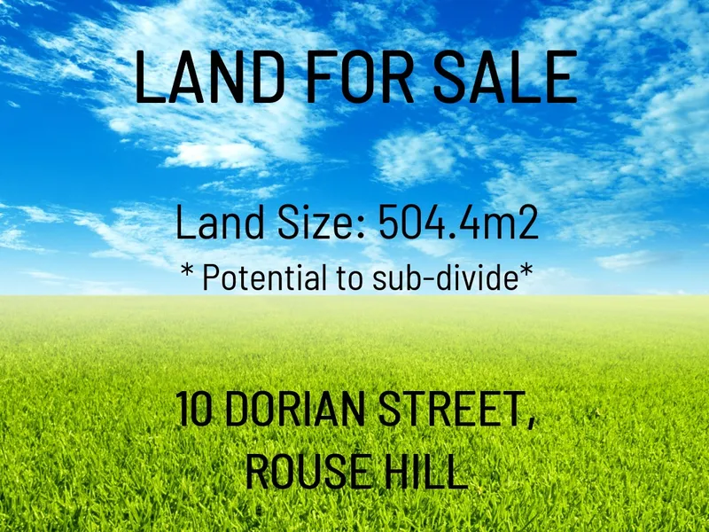 Rare Land on 504.4m2, Build 1 home or 2!