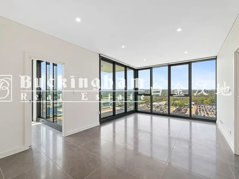 Near new 2 bedroom + study apartment at Macquarie Park's Prime Location with uninterrupted views. Unbeatable location with Unparalleled convenience.