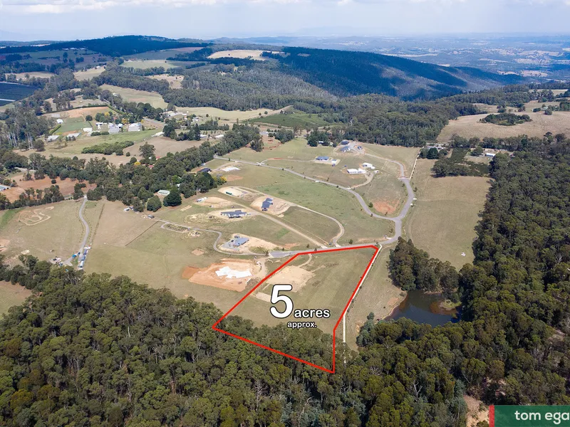 Five acres of land with never ending views. Plans are ready to go!