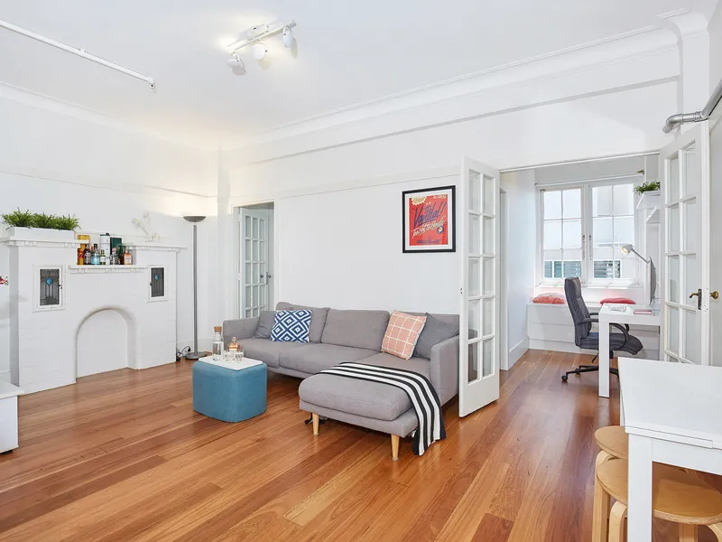 Light filled one bedroom apartment + study