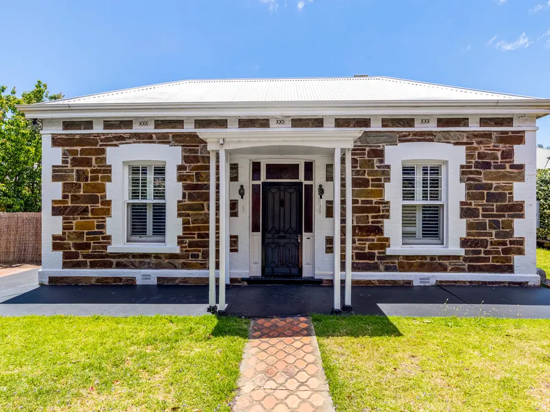 Charming C1886 bluestone villa with approvals in a prestigious locale and zoned for Glenunga International High School...