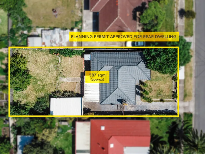 Planning Permit approved for a rear dwelling
