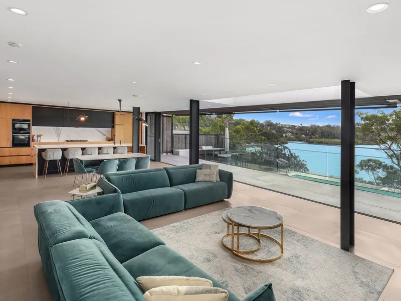 Waterfront retreat provides the ultimate in modern family living.