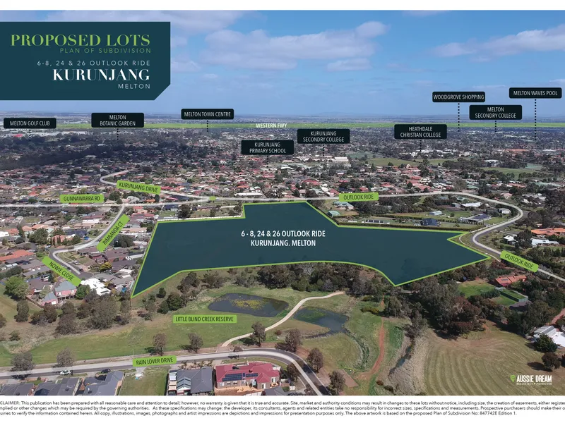 Council endorsed subdivision for 20 lots ranging from 2000 sqm (approx.) to 2479 sqm (approx.) on 5.3ha in the heart of Kurunjang! (Melton)
