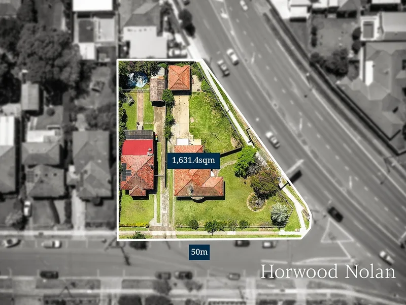 Enormous 1,631sqm corner parcel with 50 metre frontage 