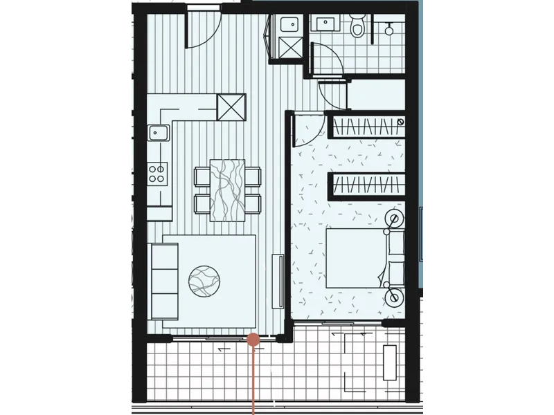 Brand New Apartment 1 Bedroom Plus Study For Lease