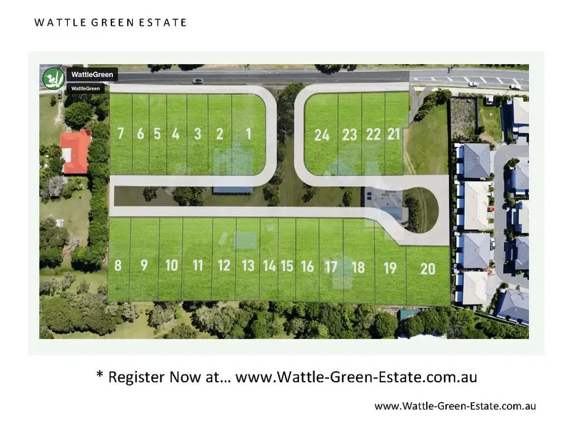 LAND FOR SALE --- (* Register Now... for an information pack !!!!) --- WATTLE GREEN ESTATE