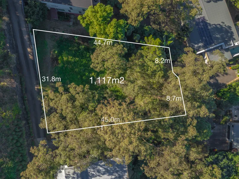 Rare Inner-City Bushland – Vacant 1117m2 Block