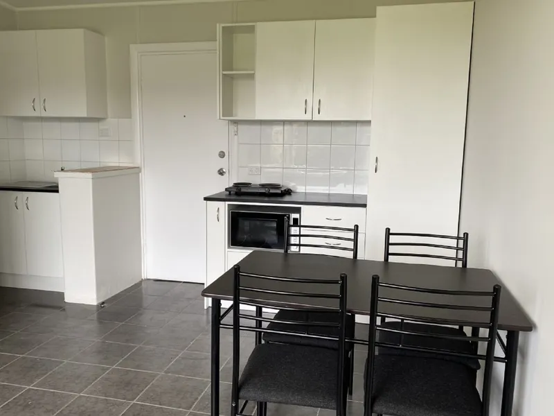 Studio apartment accommodation.