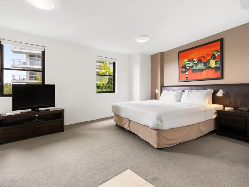 Oversized Bright Studio Apartments with Balconies, Furnished