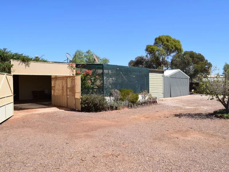 Three bedroom above ground house with garage and established trees plus caravan