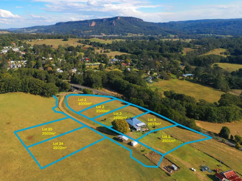 1/2 acre + allotments a stone throw from the village