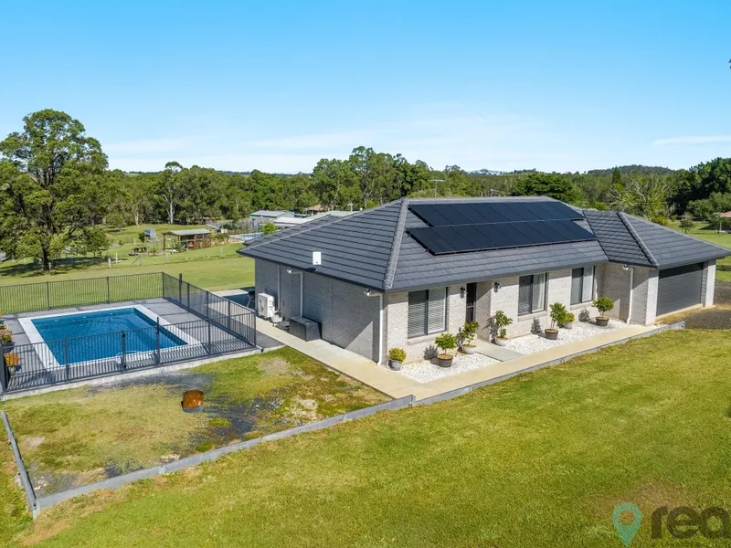 Acreage property, family entertainer home, sparkling new pool and shed
