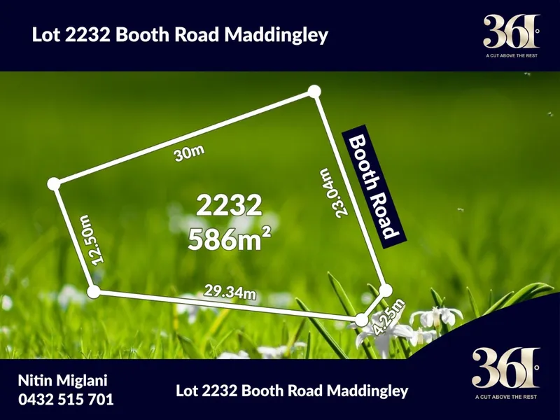 Superb location to build your dream home in Stonehill Estate Maddingley!