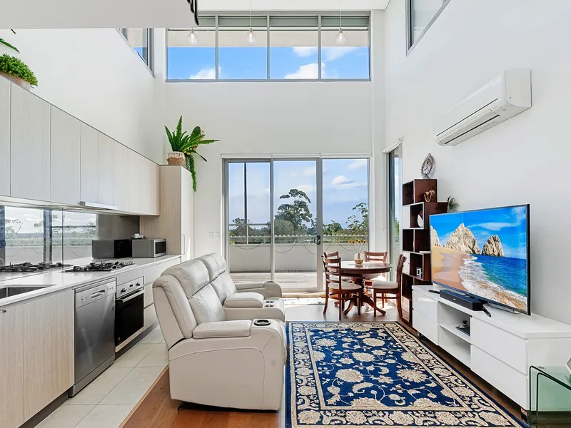 Modern penthouse unit offering expansive room