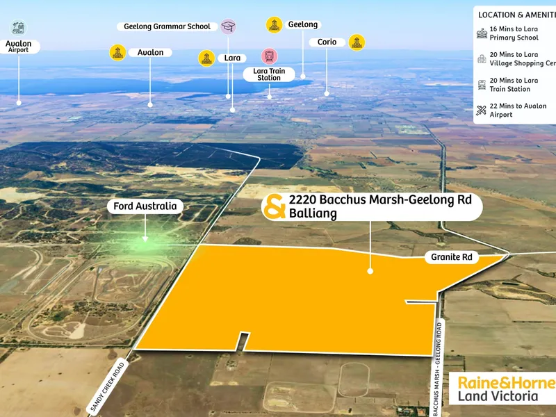 1280 Acres approx. on Bacchus-Marsh Geelong Road, Balliang (2.5Kms Main road frontage)