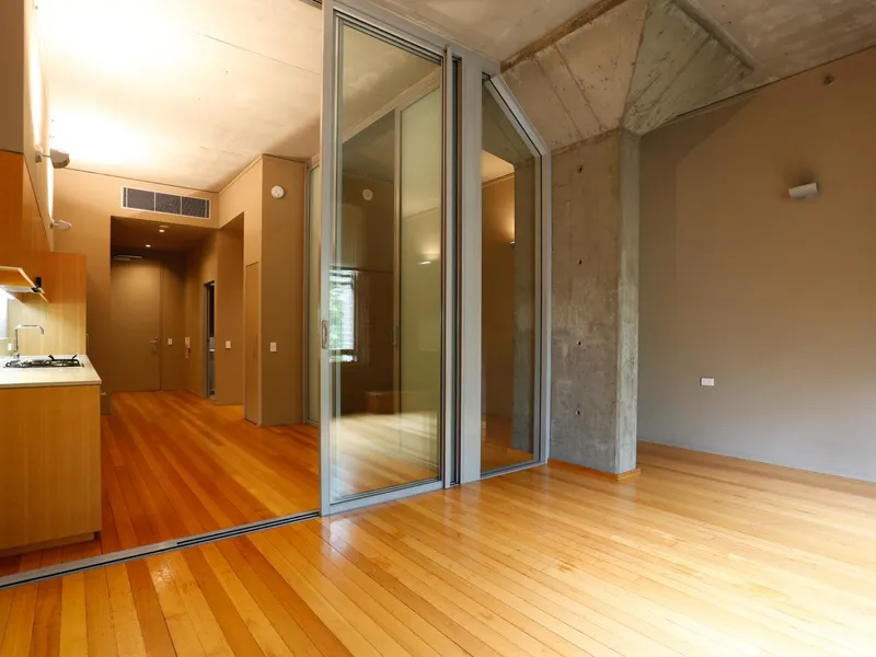 Industrial chic fuses with contemporary finishes