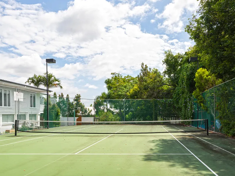 Charming Clayfield Queenslander with a Rare Full-Size Tennis Court