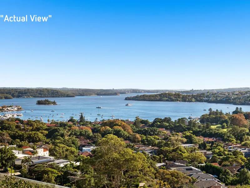 Sundrenched Family Home. Ideal Northerly Aspect & Never-To-Be-Built-Out Harbour & Ocean Views. Renovate/Rebuild, DA approved Plans.