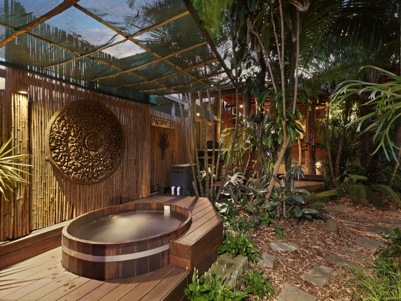 Hidden retreat with Tropical-style rainforest