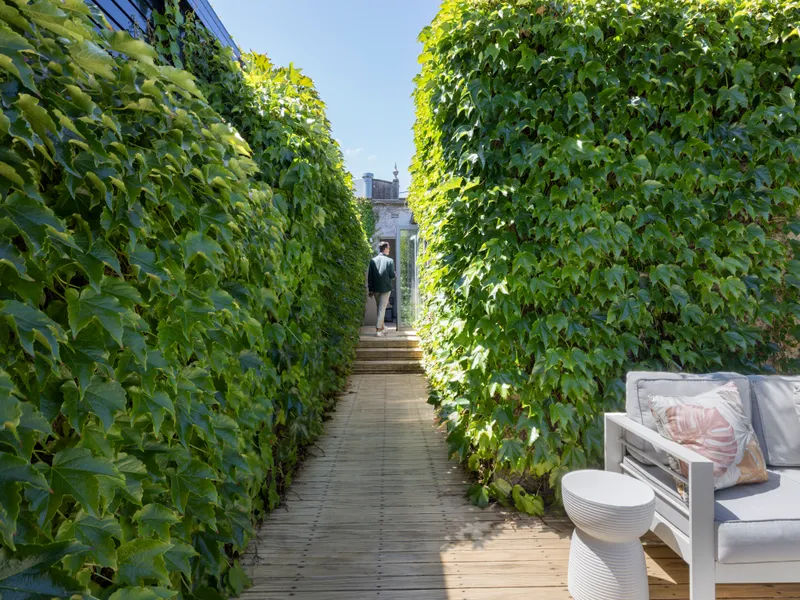 Renovated single-level courtyard residence