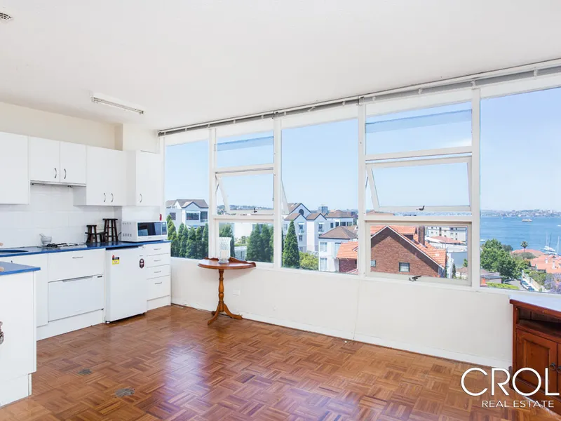 Stunning uninterrupted views of Sydney Harbour from this Studio Apartment