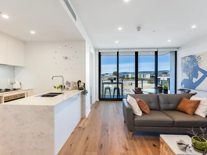 Light Filled & Lofty Apartment Oozing In Style & Sophistication With Adelaide Hills Views