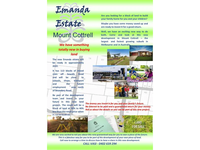 WE HAVE SOMETHING ENTIRELY NEW WHEN BUYING LAND