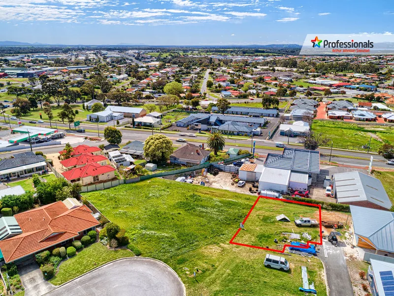 Close to town in a quiet, well established street.