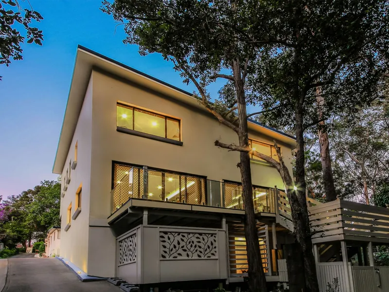 Privately Positioned with Tree-lined Views. Walk to Rail.