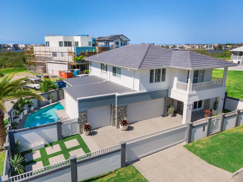 Sovereign Shores, contemporary chic beachside home.
