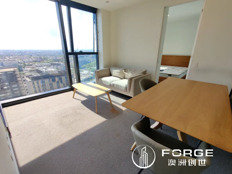 Swanston Central Apartment, Level 19 2 Bedrooms 2 Bathrooms, Available Now.