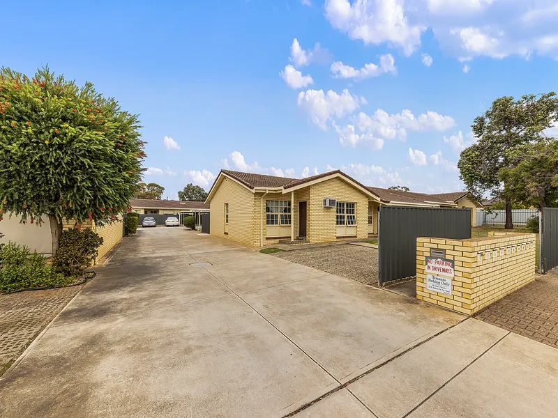 located in the quiet back corner, tucked away from the main road.