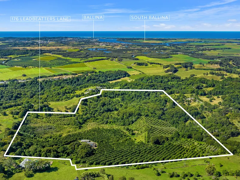 Panoramic ocean views from 99 acres of private farmland