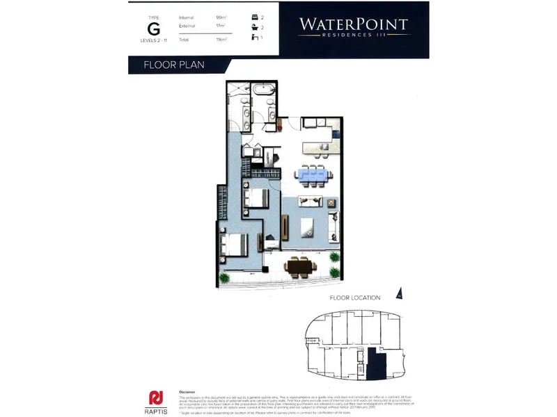 Waterpoint - 2 Bedroom 2 Bathroom Apartment with Hinterland Views