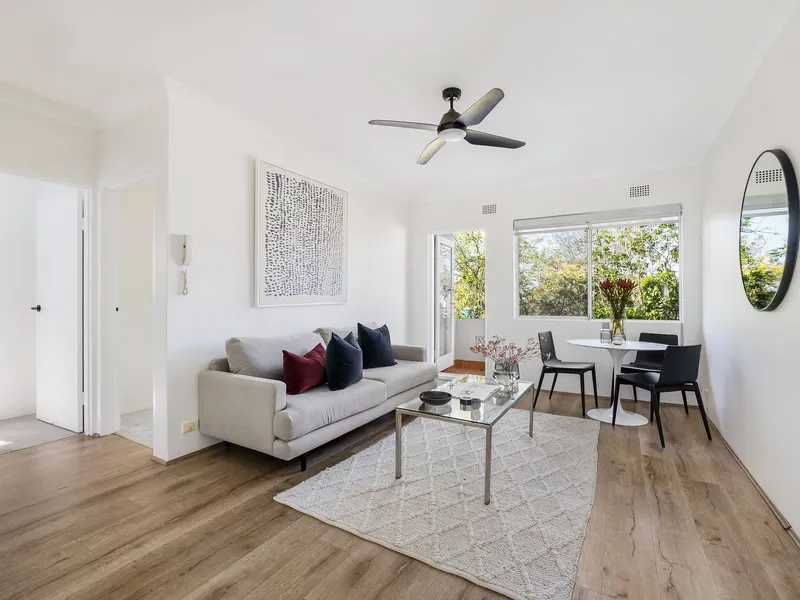 Renovated apartment on tree-lined street