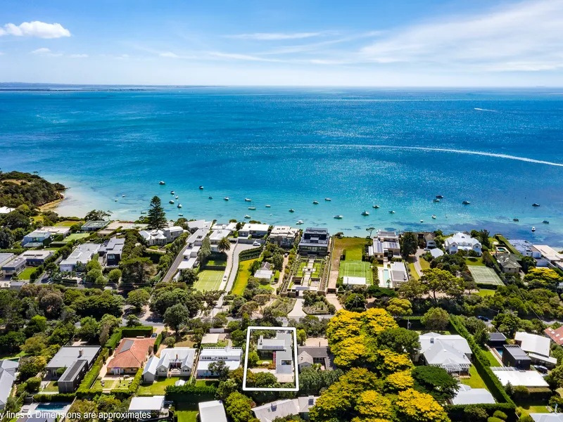 Classic Portsea Beach House opposite ‘The Cutting’