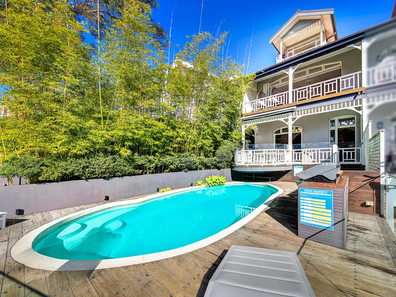 GRAND VICTORIAN TERRACE ON WATERFRONT CREMORNE POINT RESERVE OPEN SAT 11AM - 11:30AM