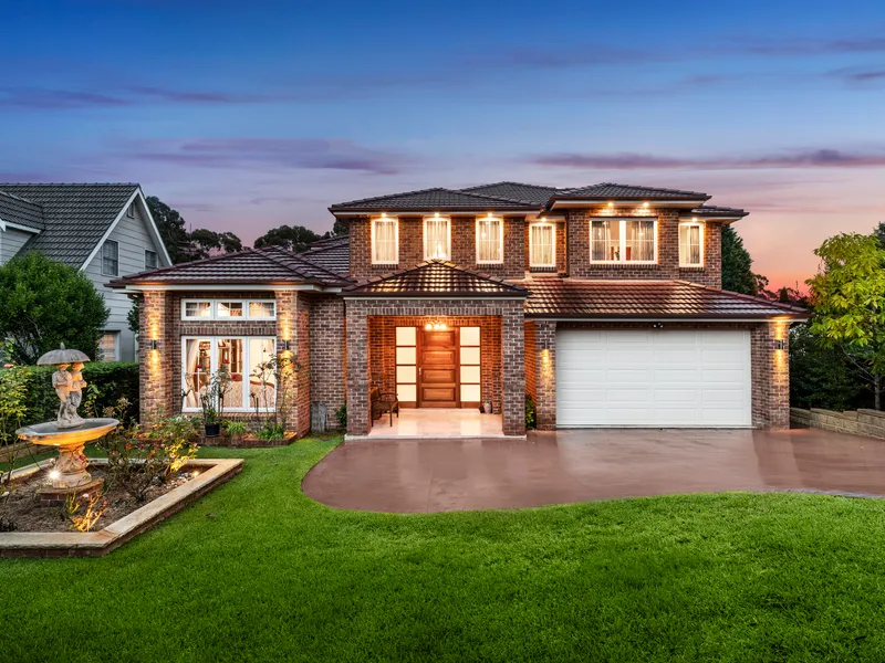 From the security gates at the elegant entrance to the enchanting gardens, this is a magnificent family home set on over 1500sqm.